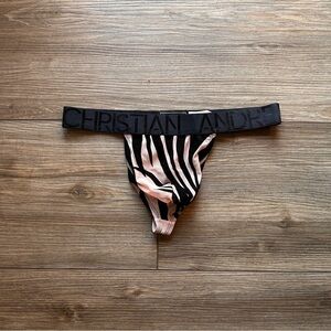 Andrew Christian | Palmero Sheer Tiger Thong in Black Sand (Small)